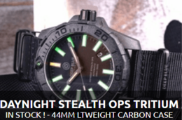 DAYNIGHT STEALTH OPS TRITIUM CARBON CASE AUTOMATIC