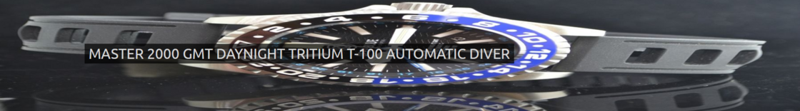 MASTER 2000 GMT DAYNIGHT TRITIUM T-100 AUTOMATIC DIVER