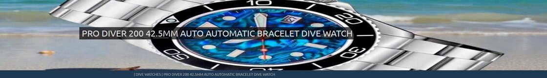 PRO DIVER 200 42.5MM AUTO AUTOMATIC BRACELET DIVE WATCH