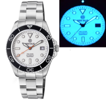 PRO DIVER 200 WHITE FULL LUME DIAL 42.5MM AUTOMATIC BRACELET DIVE WATCH