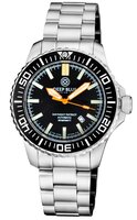 DAYNIGHT PATRIOT BLACK CERAMIC BEZEL - BLACK DIAL - ORANGE HANDS - BLUE/YELLOW TUBES BRACELET