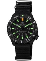 DayNight PC &mdash; Black Dial, White Hands, White Bezel Accent, Green &amp; Orange LumeTUBES STRAPNGE TUBES STRAP