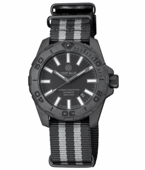 DAYNIGHT STEALTH OPS CARBON CASE BLACK DIAL 6 COLORS FLAT TRITIUM TUBES AUTOMATIC WATCH SCREW DOWN CROWN