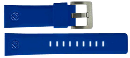 Deep Blue 24mm Soft Silicon Strap BLUE