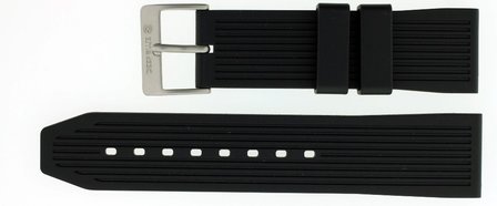 24mm Italian Rubber Strap Stripe Design