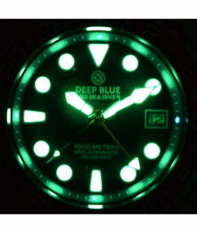PRO SEA DIVER 1000M GMT AUTOMATIC BLACK/BLUE BEZEL BLACK DIAL BRACELET