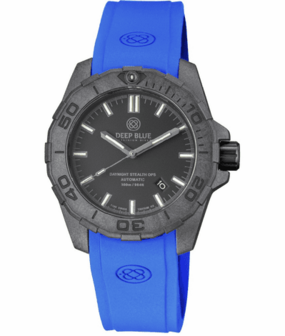 DAYNIGHT STEALTH OPS CARBON CASE BLACK DIAL 6 COLORS CYLINDRICAL TRITIUM TUBES AUTOMATIC WATCH SCREW DOWN CROWN