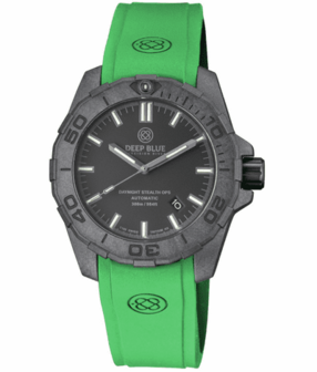 DAYNIGHT STEALTH OPS CARBON CASE BLACK DIAL 6 COLORS CYLINDRICAL TRITIUM TUBES AUTOMATIC WATCH SCREW DOWN CROWN