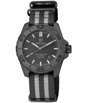 DAYNIGHT STEALTH OPS CARBON CASE BLACK DIAL 6 COLORS CYLINDRICAL TRITIUM TUBES AUTOMATIC WATCH SCREW DOWN CROWN