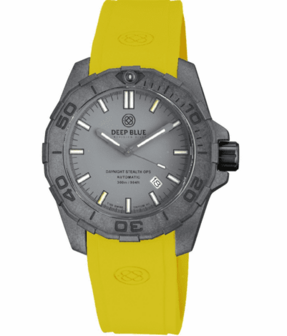 DAYNIGHT STEALTH OPS CARBON CASE GREY DIAL 6 COLORS CYLINDRICAL TRITIUM TUBES AUTOMATIC WATCH SCREW DOWN CROWN