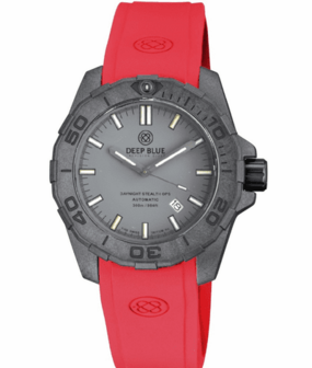 DAYNIGHT STEALTH OPS CARBON CASE GREY DIAL 6 COLORS CYLINDRICAL TRITIUM TUBES AUTOMATIC WATCH SCREW DOWN CROWN