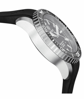 DAYNIGHT PATRIOT BLACK CERAMIC BEZEL - BLACK DIAL - ORANGE HANDS BLUE/YELLOW TUBES STRAP