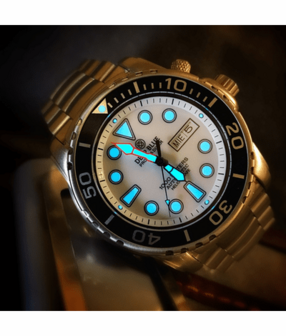 PRO SEA DIVER 1000M BRACELET BLACK CERAMIC BEZEL WHITE GLOSSY DIAL