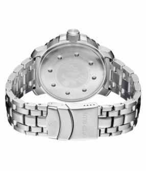 DAYNIGHT OPS PRO TRITIUM TUBES AUTOMATIC 46MM STAINLESS STEEL BEZEL WHITE MOTHER OF PEARL DIAL - BRACELET GREEN/ORANGE TRITIUM TUBES