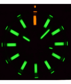 DAYNIGHT OPS PRO TRITIUM TUBES AUTOMATIC 46MM STAINLESS STEEL BEZEL WHITE MOTHER OF PEARL DIAL - BRACELET GREEN/ORANGE TRITIUM TUBES