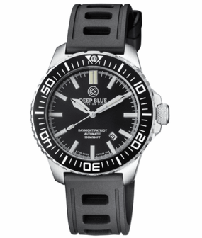 DAYNIGHT PATRIOT BLACK CERAMIC BEZEL - BLACK DIAL - GREEN/ORANGE TUBES STRAP