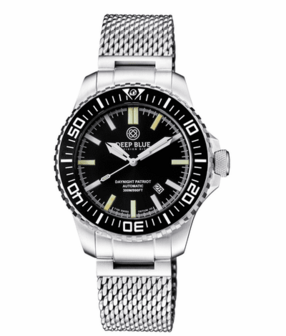 DAYNIGHT PATRIOT BLACK CERAMIC BEZEL - BLACK DIAL - GREEN/ORANGE TUBES BRACELET