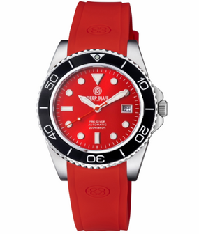 PRO DIVER 200 RED DIAL 42.5MM AUTOMATIC BRACELET DIVE WATCH