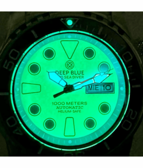 PRO SEA DIVER 1000M AUTOMATIC BLACK CERAMIC BEZEL BLUE FULL LUME DIAL BRACELET