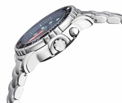 PRO SEA DIVER 1000M BRACELET CERAMIC BLACK BEZEL WHITE DIAL ORANGE INDICES BRACELET