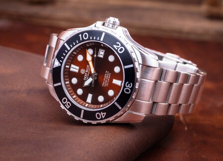 PRO DIVER 1K 1000M AUTOMATIC ALL PURPOSE DIVER MOCHA BROWN DIAL STRAP