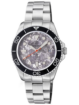 "BACK TO SCHOOL SPECIAL" PRO DIVER 200 SILVER GREY TITANIUM CRYSTAL DIAL 42.5MM AUTOMATIC BRACELET DIVE WATCH
