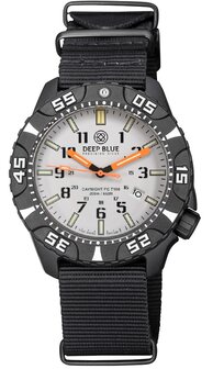 DayNight PC &mdash; Grey Dial, White Bezel Accents, Orange Hands, Green &amp; Orange Lume