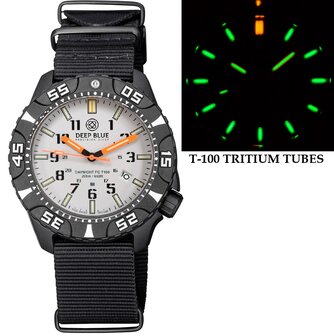 DayNight PC &mdash; Grey Dial, White Bezel Accents, Orange Hands, Green &amp; Orange Lume