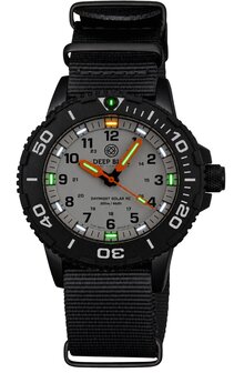 DayNight 43 Solar &mdash; White Dial, White Bezel Accents, Orange Hands, Orange &amp; White &amp; Green Lume