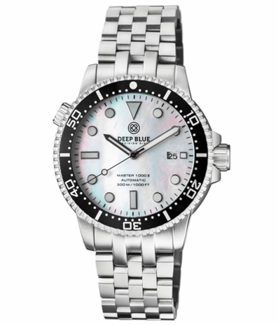 MASTER 1000 II 44MM AUTOMATIC DIVER BLACK CERAMIC BEZEL -WHITE MOTHER OF PEARL DIAL