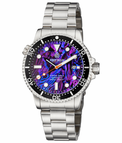 MASTER 1000 II 44MM AUTOMATIC DIVER BLACK CERAMIC BEZEL -PURPLE ABALONE DIAL