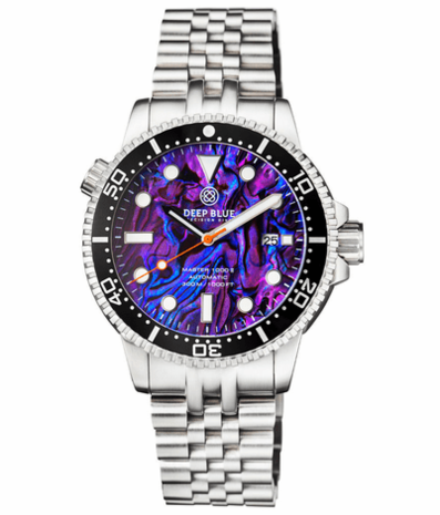 MASTER 1000 II 44MM AUTOMATIC DIVER BLACK CERAMIC BEZEL -PURPLE ABALONE DIAL