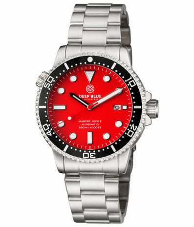 MASTER 1000 II 44MM AUTOMATIC DIVER BLACK CERAMIC BEZEL -RED MATTE DIAL