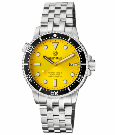 MASTER 1000 II 44MM AUTOMATIC DIVER BLACK CERAMIC BEZEL -YELLOW SUNRAY DIAL