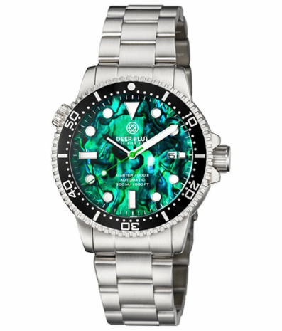 MASTER 1000 II 44MM AUTOMATIC DIVER BLACK CERAMIC BEZEL -GREEN ABALONE DIAL