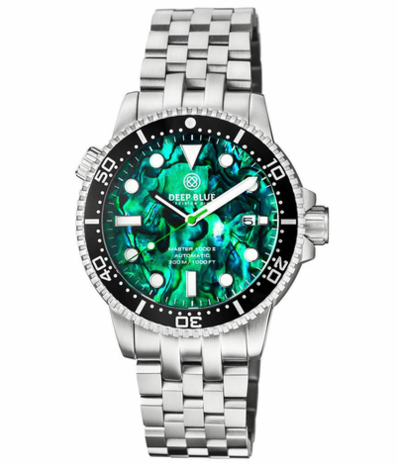MASTER 1000 II 44MM AUTOMATIC DIVER BLACK CERAMIC BEZEL -GREEN ABALONE DIAL
