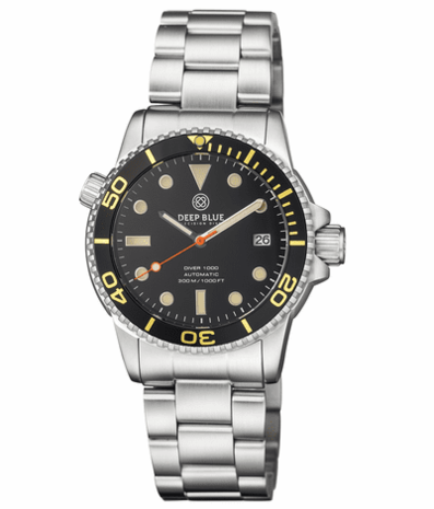 DIVER 1000 AUTOMATIC DIVER BLACK VINTAGE BEZEL &ndash; BLACK DIAL VINTAGE LUME