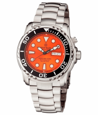 PRO SEA DIVER 1000M BRACELET BLACK BEZEL ORANGE SUNRAY DIAL