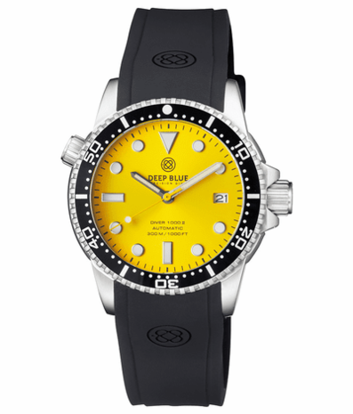 DIVER 1000 II 40MM AUTOMATIC DIVER BLACK CERAMIC BEZEL – YELLOW SUNRAY DIAL  - Europewebstore , the official online webstore