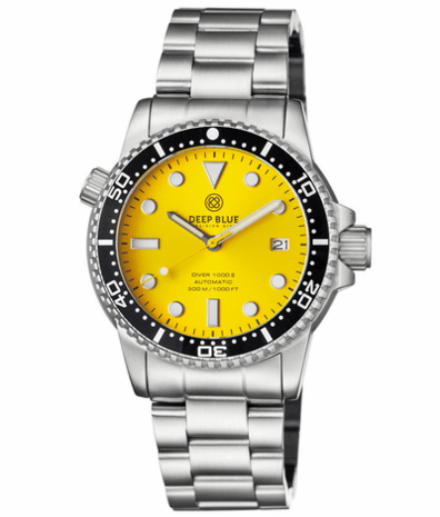 DIVER 1000 II 40MM AUTOMATIC DIVER BLACK CERAMIC BEZEL &ndash; YELLOW SUNRAY DIAL