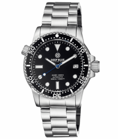 DIVER 1000 II 40MM AUTOMATIC DIVER BLACK CERAMIC BEZEL &ndash; BLACK GLOSSY DIAL BLUE SECOND HAND