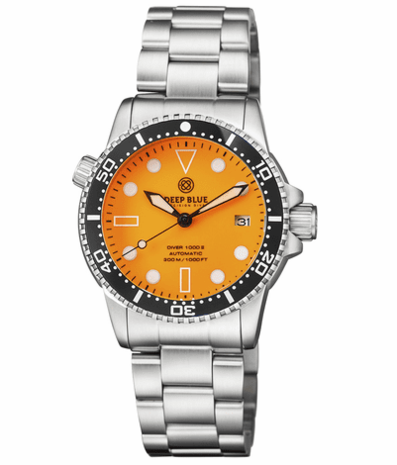 DIVER 1000 AUTOMATIC DIVER BLACK BEZEL &ndash; ORANGE FULL LUMINOUS DIAL