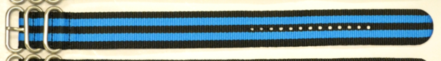 22mm Ballistic Nylon Strap with a double stripe SS Rings