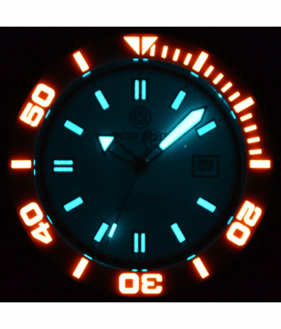 OCEAN DIVER COLLECTION WHITE/YELLOW CERAMIC BEZEL - BLACK/YELLOW DIAL STRAP