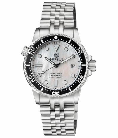 DIVER 1000 II 40MM AUTOMATIC DIVER BLACK CERAMIC BEZEL –WHITE MOTHER OF PEARL DIAL