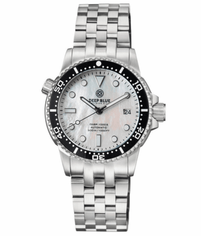 DIVER 1000 II 40MM AUTOMATIC DIVER BLACK CERAMIC BEZEL –WHITE MOTHER OF PEARL DIAL