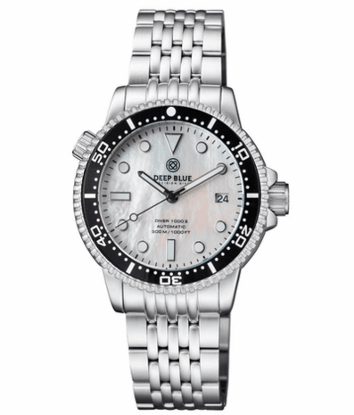 DIVER 1000 II 40MM AUTOMATIC DIVER BLACK CERAMIC BEZEL &ndash;WHITE MOTHER OF PEARL DIAL