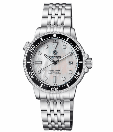 DIVER 1000 II 40MM AUTOMATIC DIVER BLACK CERAMIC BEZEL –WHITE MOTHER OF PEARL DIAL