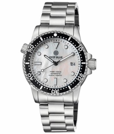 DIVER 1000 II 40MM AUTOMATIC DIVER BLACK CERAMIC BEZEL –WHITE MOTHER OF PEARL DIAL