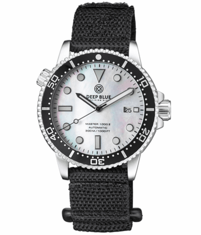 DIVER 1000 II 40MM AUTOMATIC DIVER BLACK CERAMIC BEZEL &ndash;WHITE MOTHER OF PEARL DIAL